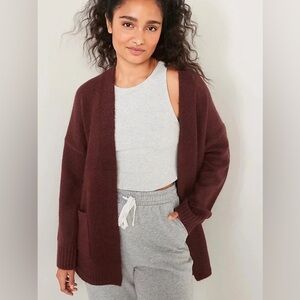 Old Navy Plum Open-Front Cardigan
